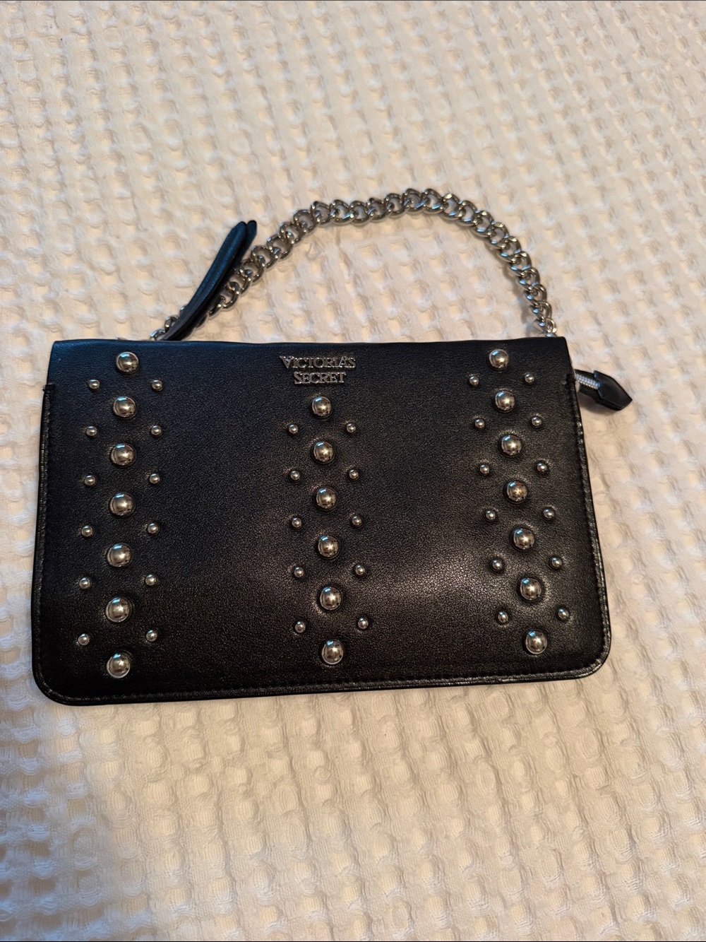 Victoria's Secret Black Studded Chain Wristlet